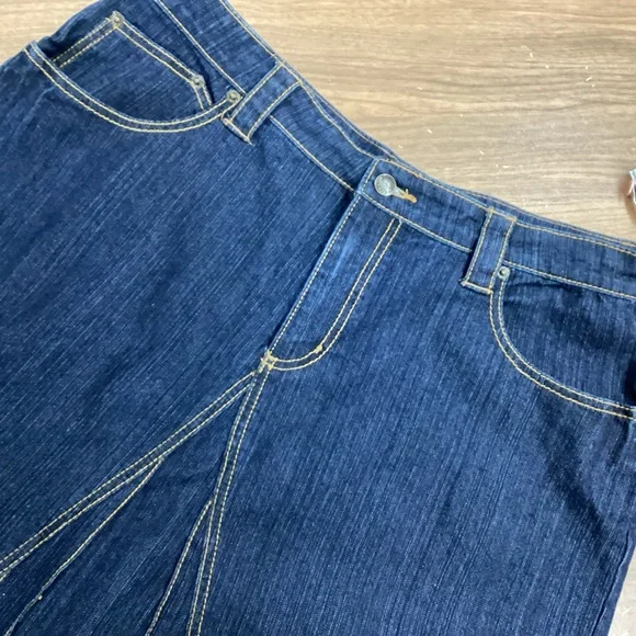 Ashley Stewart Denim Jean Skirt Womens size 14 - Picture 3 of 4